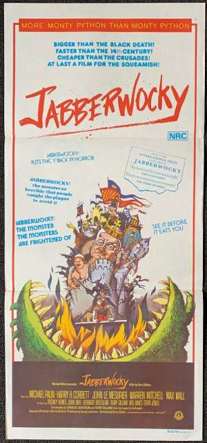 Jabberwocky Poster Daybill Original 1977 Monty Python Michael Palin