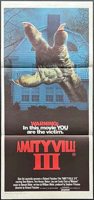 Amityville 3 The Demon Poster Daybill 3D Original 1983 Horror