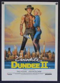 Crocodile Dundee 2 1988 movie poster Flyer Paul Hogan Linda Kozlowski