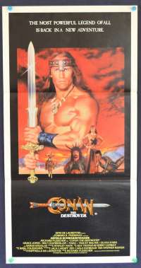Conan The Destroyer 1984 Daybill Movie Poster Arnold Schwarzenegger