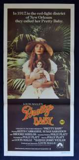 Pretty Baby 1978 Daybill Movie Poster Brooke Shields Louis Malle Susan Sarandon Nudity
