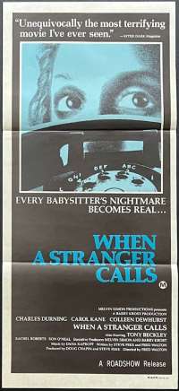 When A Stranger Calls Movie Poster Original Daybill 1979 Carol Kane Charles Durning