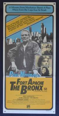 Fort Apache The Bronx Poster Paul Newman Vintage Daybill