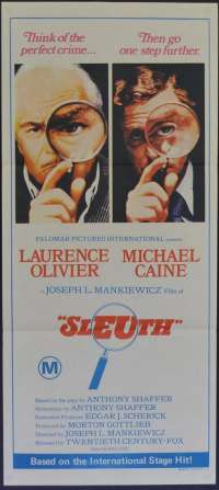 Sleuth Poster Original Daybill 1972 Michael Caine Laurence Olivier