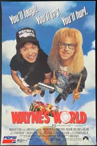 Waynes World Poster Original Daybill 1992 Mike Myers Dana Carvey Party On!