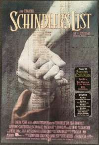 Schindler's List Poster Original One Sheet 1993 Golden Globe Art Liam Neeson