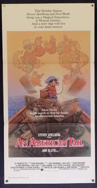 An American Tail Poster Original Daybill 1986 Drew Struzan Art Don Bluth Spielberg