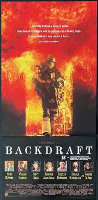 Backdraft Movie Poster Original Daybill 1991 Kurt Russell William Baldwin