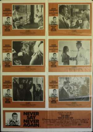 Never Say Never Again Poster Original Photosheet 1983 Sean Connery James Bond