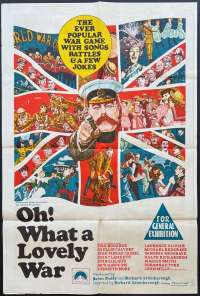 Oh What A Lovely War Poster Original One Sheet 1969 Kenneth Moore Vintage