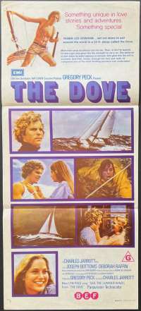 The Dove Poster Original Daybill 1974 Daybill Joseph Bottoms Gregory Peck