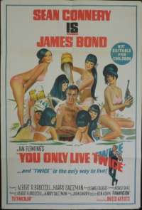 You Only Live Twice Poster Original One Sheet 1967 Sean Connery James Bond