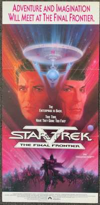 Star Trek 5 V The Final Frontier Poster Original Daybill 1989 William Shatner