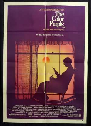 The Color Purple Movie Poster One Sheet Whoopi Goldberg Oprah Winfrey Steven Spielberg
