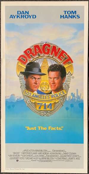 Dragnet Poster Original Daybill 1987 Tom Hanks Dan Aykroyd Cops