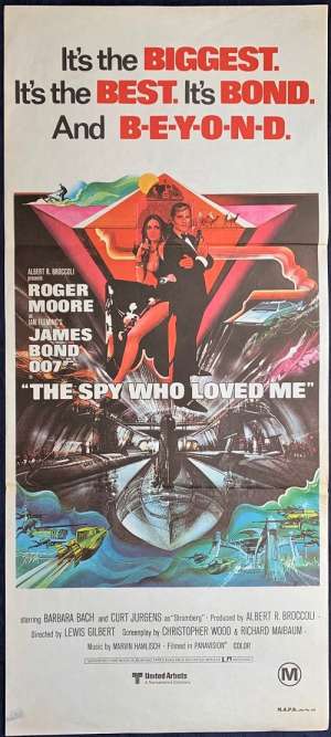 The Spy Who Loved Me Poster Original Daybill FIRST RELEASE 1977 James Bond