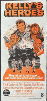 Kellys Heroes Poster Original Daybill 1970's Re-Issue Clint Eastwood