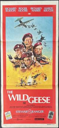 The Wild Geese Poster Original Daybill 1978 Richard Burton Roger Moore