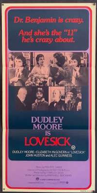 Lovesick Daybill Movie Poster Original Dudley Moore Elizabeth McGovern
