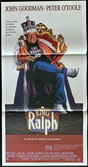 King Ralph Poster Original Daybill 1991 John Goodman Peter O&#039;Toole John Hurt