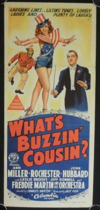 What&#039;s Buzzin Cousin? Poster Original Daybill Ann Miller