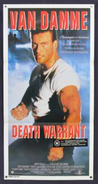 Death Warrant Poster Original Daybill 1990 Jean-Claude Van Damme Martial Arts