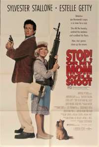 Stop Or My Mom Will Shoot Poster Original One Sheet 1992 Sylvester Stallone