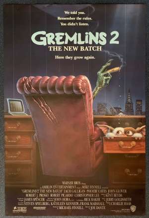 Gremlins 2 The New Batch Poster Original USA One Sheet Rolled 1990 Phoebe Cates