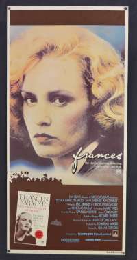 Frances Movie Poster Original Daybill 1982 Jessica Lange Frances Farmer