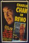 Charlie Chan In Reno Poster Original USA One Sheet 1939 Sydney Toler