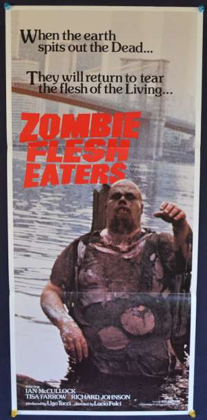 Zombie Flesh Eaters 1979 Richard Johnson Lucio Fulci Daybill movie poster