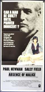 Absence Of Malice Poster Original Daybill 1981 Paul Newman Sally Field