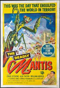 The Deadly Mantis Movie Poster Original One Sheet 1957 Horror Sci-Fi Universal
