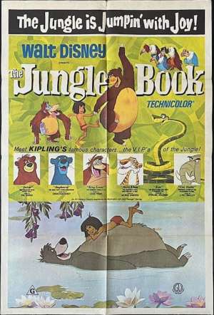 The Jungle Book Poster One Sheet Original Rare 1982 Re-Issue