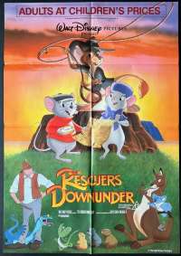 The Rescuers Down Under Poster One Sheet Original 1990 John Candy
