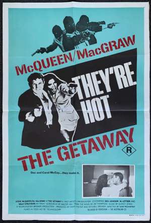 The Getaway Poster Original One Sheet Rare Art 1972 Steve McQueen Ali MacGraw