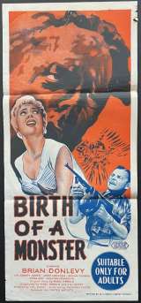 Birth Of A Monster Poster Original Daybill Very Rare 1957 Quatermass 2