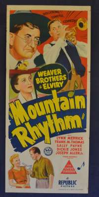 Mountain Rhythm Movie Poster Original Daybill Aka Harvest Days 1943 Leon Weaver