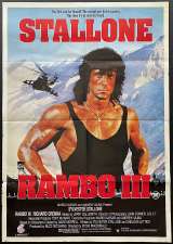 Rambo 3 Poster Original One Sheet 1988 Sylvester Stallone Richard Crenna