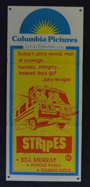 Stripes Daybill Poster Original 1981 Duo Tone art Bill Murray John Candy