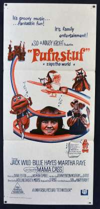 Pufnstuf Movie Poster Original Daybill 1970 Jack Wild Mama Cass