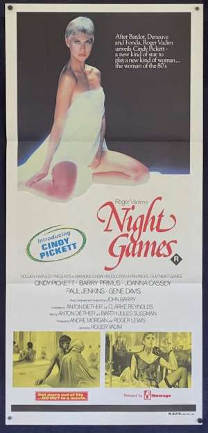 Night Games Daybill Poster Original 1980 Cindy Pickett Roger Vadim Sexploitation