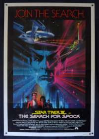 Star Trek 3 The Search For Spock Poster Original One Sheet 1984 Bob Peak Art