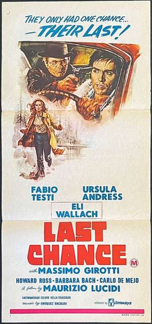 Last Chance Poster Daybill Original 1973 Stateline Motel Ursula Andress