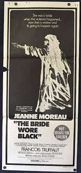 The Bride Wore Black Poster Daybill Original 1968 Jeanne Moreau Horror