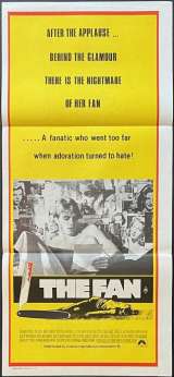 The Fan Poster Daybill Original 1981 Michael Biehn Lauren Bacall