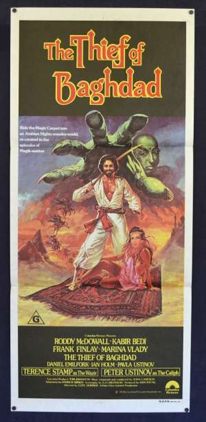 The Thief Of Baghdad 1978 Daybill Movie Poster Roddy MacDowall Ian Holm Terence Stamp