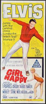 Girl Happy Poster Daybill Original 1965 Elvis Presley Shelley Fabres