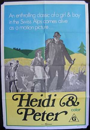 Heidi And Peter Poster One Sheet Original 1970s Release Gretler
