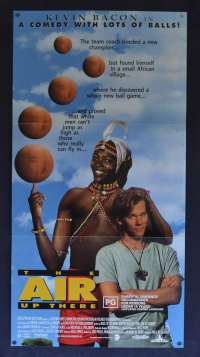 The Air Up There Movie Poster Original Daybill 1994 Kevin Bacon Basketball